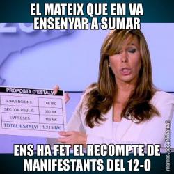 EL MATEIX QUE EM VA ENSENYAR A SUMAR ENS HA FET EL RECOMPTE DE MANIFESTANTS DEL 12-O
