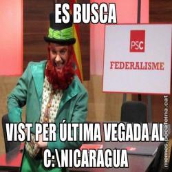 ES BUSCA VIST PER ÚLTIMA VEGADA AL C:NICARAGUA