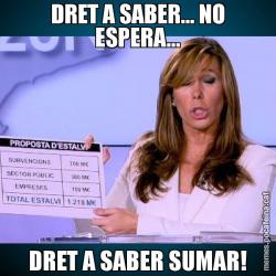 DRET A SABER... NO ESPERA... DRET A SABER SUMAR!