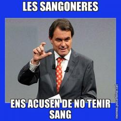 LES SANGONERES ENS ACUSEN DE NO TENIR SANG