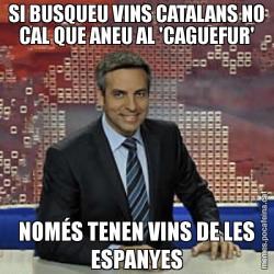 SI BUSQUEU VINS CATALANS NO CAL QUE ANEU AL 'CAGUEFUR' NOMÉS TENEN VINS DE LES ESPANYES