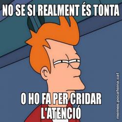 NO SE SI REALMENT ÉS TONTA O HO FA PER CRIDAR L'ATENCIÓ