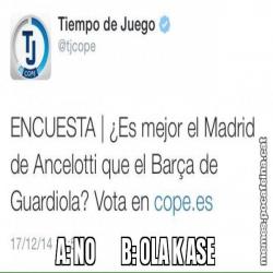 A: NO       B: OLA K ASE