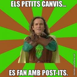 ELS PETITS CANVIS... ES FAN AMB POST-ITS.