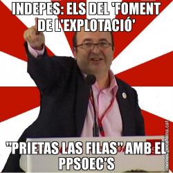 INDEPES: ELS DEL 'FOMENT DE L'EXPLOTACIÓ' "PRIETAS LAS FILAS" AMB EL PPSOEC'S