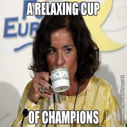 A RELAXING CUP OF CHAMPIONS