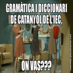 GRAMÀTICA I DICCIONARI DE CATANYOL DE L'IEC, ON VAS???