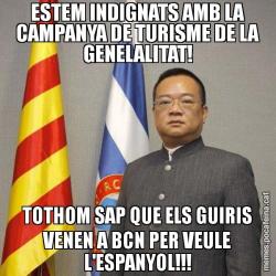 ESTEM INDIGNATS AMB LA CAMPANYA DE TURISME DE LA GENELALITAT! TOTHOM SAP QUE ELS GUIRIS VENEN A BCN PER VEULE L'ESPANYOL!!!