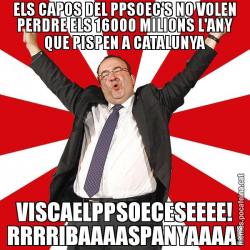 ELS CAPOS DEL PPSOEC'S NO VOLEN PERDRE ELS 16000 MILIONS L'ANY QUE PISPEN A CATALUNYA VISCAELPPSOECESEEEE! RRRRIBAAAASPANYAAAA!