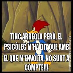 TINC ARREGLO PERÒ, EL PSICÒLEG M'HA DIT QUE AMB EL QUE M'ENVOLTA, NO SURT A COMPTE!!!