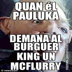 QUAN éL PAULUKA DEMANA AL BURGUER KING UN MCFLURRY