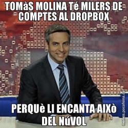 TOMàS MOLINA Té MILERS DE COMPTES AL DROPBOX PERQUè LI ENCANTA AIXò DEL NúVOL