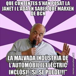 QUE CONTENTES S’HAN POSAT LA JANET I L’ADA EN SABER QUE MARXEN DE BCN LA MALVADA INDÚSTRIA DE L’AUTOMÒBIL (L’ELÈCTRIC INCLÒS)! “SI, SE PUEDE!!!”