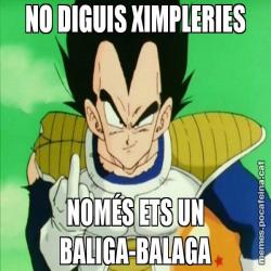 NO DIGUIS XIMPLERIES NOMÉS ETS UN BALIGA-BALAGA