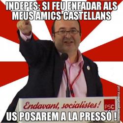 INDEPES: SI FEU ENFADAR ALS MEUS AMICS CASTELLANS US POSAREM A LA PRESSÓ !