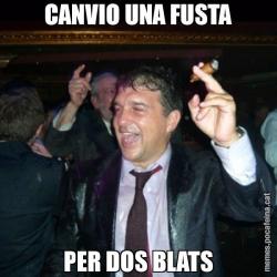 CANVIO UNA FUSTA PER DOS BLATS