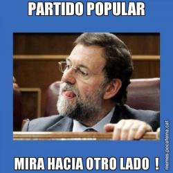 PARTIDO POPULAR MIRA HACIA OTRO LADO  !