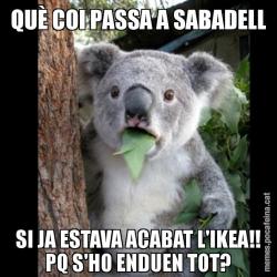QUÈ COI PASSA A SABADELL SI JA ESTAVA ACABAT L'IKEA!! PQ S'HO ENDUEN TOT?