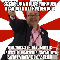 SCC ÉS UNA DE LES MARQUES BLANQUES DEL PPSOEVOC'S PER TANT, TENIM EL MATEIX OBJECTIU: MANTENIR CATALUNYA SOTA LA BOTA DE CASTELLA