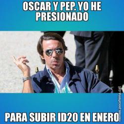 OSCAR Y PEP. YO HE PRESIONADO PARA SUBIR ID20 EN ENERO