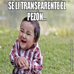 SE LI TRANSPARENTE EL PEZÓN...