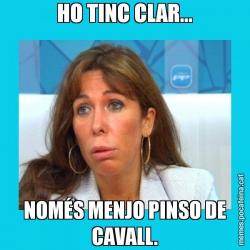 HO TINC CLAR... NOMÉS MENJO PINSO DE CAVALL.
