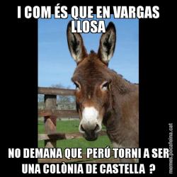I COM ÉS QUE EN VARGAS LLOSA NO DEMANA QUE  PERÚ TORNI A SER UNA COLÒNIA DE CASTELLA  ?