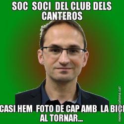 SOC  SOCI  DEL CLUB DELS CANTEROS CASI HEM  FOTO DE CAP AMB  LA BICI AL TORNAR...