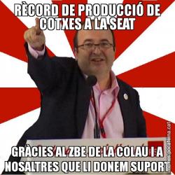RÈCORD DE PRODUCCIÓ DE COTXES A LA SEAT GRÀCIES AL ZBE DE LA COLAU I A NOSALTRES QUE LI DONEM SUPORT