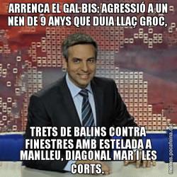 ARRENCA EL GAL BIS: AGRESSIÓ A UN NEN DE 9 ANYS QUE DUIA LLAÇ GROC,  TRETS DE BALINS CONTRA FINESTRES AMB ESTELADA A MANLLEU, DIAGONAL MAR I LES CORTS.