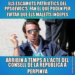 ELS ESCAMOTS PATRIÒTICS DEL PPSOEVOC'S  FAN EL QUE PODEN PER EVITAR QUE ELS MALEÏTS INDEPES ARRIBIN A TEMPS A L'ACTE DEL CONSELL DE LA REPÚBLICA A PERPINYÀ