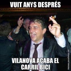VUIT ANYS DESPRÉS VILANOVA ACABA EL CARRIL BICI