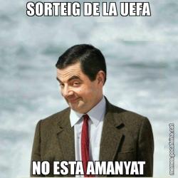 SORTEIG DE LA UEFA NO ESTA AMANYAT