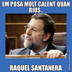 EM POSA MOLT CALENT QUAN RIUS.. RAQUEL SANTANERA