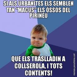 SI ALS URBANITES ELS SEMBLEN TAN “MACUS” ELS ÓSSOS DEL PIRINEU QUE ELS TRASLLADIN A COLLSEROLA, I TOTS CONTENTS!