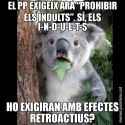 EL PP EXIGEIX ARA “PROHIBIR ELS INDULTS”. SÍ, ELS I-N-D-U-L-T-S HO EXIGIRAN AMB EFECTES RETROACTIUS?