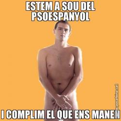 ESTEM A SOU DEL PSOESPANYOL I COMPLIM EL QUE ENS MANEN