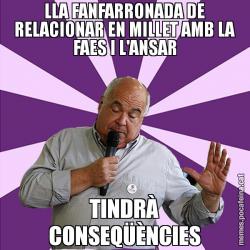 LLA FANFARRONADA DE RELACIONAR EN MILLET AMB LA FAES I L'ANSAR TINDRÀ CONSEQÜÈNCIES