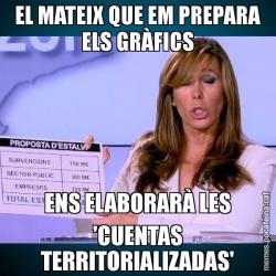 EL MATEIX QUE EM PREPARA ELS GRÀFICS ENS ELABORARÀ LES 'CUENTAS TERRITORIALIZADAS'