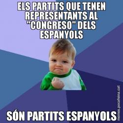 ELS PARTITS QUE TENEN REPRESENTANTS AL "CONGRESO" DELS ESPANYOLS SÓN PARTITS ESPANYOLS