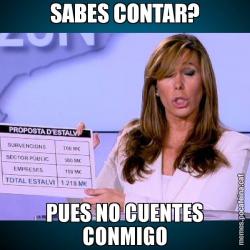 SABES CONTAR? PUES NO CUENTES CONMIGO