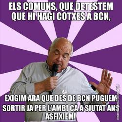 ELS COMUNS, QUE DETESTEM QUE HI HAGI COTXES A BCN, EXIGIM ARA QUE DES DE BCN PUGUEM SORTIR JA PER L’AMB! CA A SIUTAT ANS ASFIXIEM!