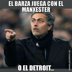 EL BARZA JUEGA CON EL MANXESTER O EL DETROIT...