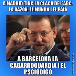 A MADRID TINC LA CLACA DE L'ABC, LA RAZÓN, EL MUNDO I EL PAÍS A BARCELONA LA CAGARROGUARDIA I EL PSCIÓDICO