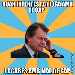 QUAN INTENTES FER IOGA AMB EL CAP  I ACABES AMB MAL DE CAP