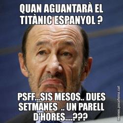 QUAN AGUANTARÀ EL TITÀNIC ESPANYOL ? PSFF...SIS MESOS.. DUES SETMANES  .. UN PARELL D'HORES....???
