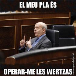 EL MEU PLA ÉS OPERAR-ME LES WERTZAS