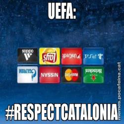 UEFA: #RESPECTCATALONIA