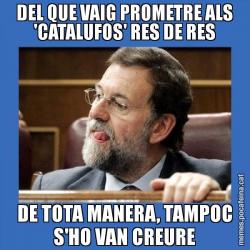 DEL QUE VAIG PROMETRE ALS 'CATALUFOS' RES DE RES DE TOTA MANERA, TAMPOC S'HO VAN CREURE