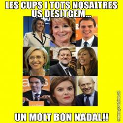LES CUPS I TOTS NOSALTRES US DESITGEM... UN MOLT BON NADAL!!
